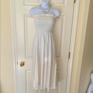 NWT And Now This Elegant Cream Strapless Dress